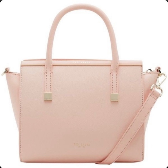 Beautiful Pink Ted Baker Handbag W/ removable long strap. EUC - Picture 2 of 11